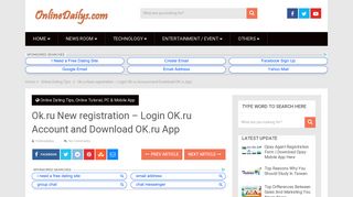 Ok.ru New registration - Login OK.ru Account and Download OK.ru ...