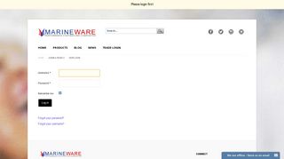 User login - Marineware