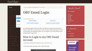 OBU Email Login
