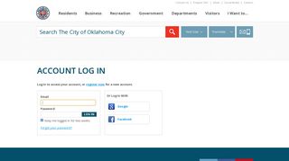 Account Log In | City of OKC - OKC.gov