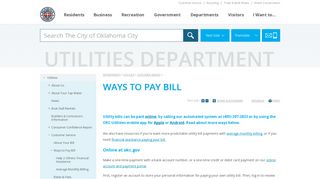 Ways to Pay Bill | City of OKC - OKC.gov