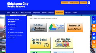 Resources for Students / Resources - Oklahoma City Public Schools