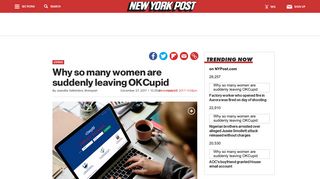 Why so many women are suddenly leaving OKCupid - New York Post
