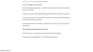 OkCupid | How to change your password