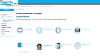 OHCA - SoonerCare Online Enrollment Landing Page