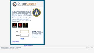 College of Direct Support (CDS) Sign-In Screen - Elsevier