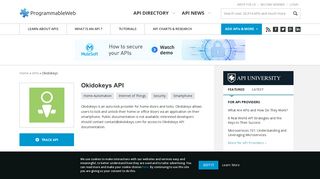 Okidokeys API | ProgrammableWeb