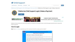 Oklahoma Child Support Login | Make a Payment | Child-Support.com