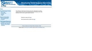 Oklahoma Child Support Services web site
