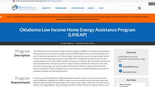 Oklahoma Low Income Home Energy Assistance Program (LIHEAP ...
