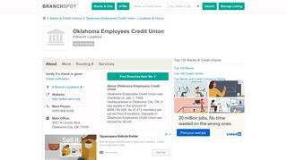 Oklahoma Employees Credit Union - Branchspot