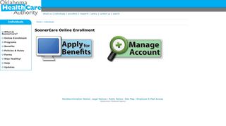 SoonerCare Online Enrollment Landing Page - The Oklahoma Health ...