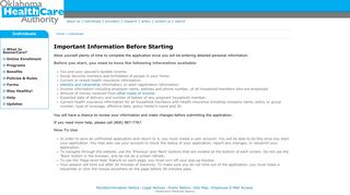 OHCA - Apply for SoonerCare Online - The Oklahoma Health Care ...