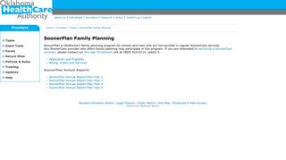 OHCA - Family Planning - The Oklahoma Health Care Authority