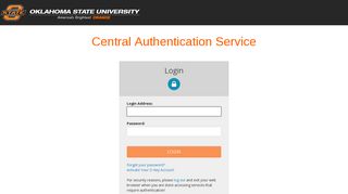 Login - CAS – Central Authentication Service - Oklahoma State ...