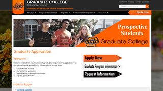 Graduate Application | Graduate College | Oklahoma State University
