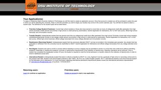 Your Application(s) - Admissions - osuit