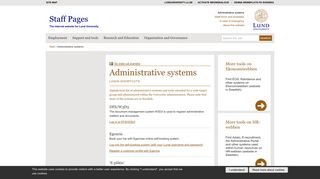 Administrative systems | Staff Pages