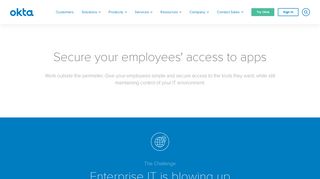 Employee Single Sign-On (SSO) to Apps | Okta