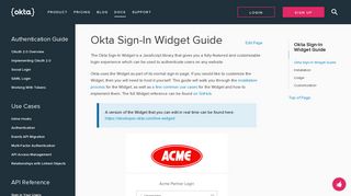 Okta Sign-In Widget Guide | Okta Developer
