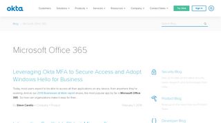 Microsoft Office 365 | Okta