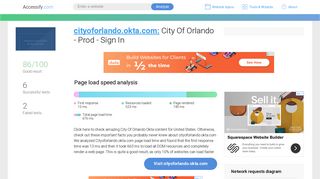 Access cityoforlando.okta.com. City Of Orlando - Prod - Sign In