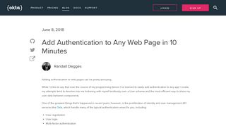 Add Authentication to Any Web Page in 10 Minutes | Okta Developer