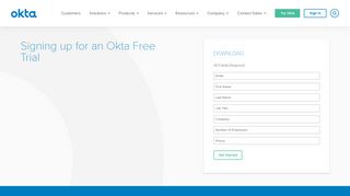Signing up for an Okta Free Trial | Okta