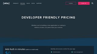 Pricing | Okta Developer