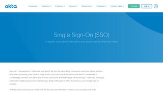 Single Sign-On (SSO) | Okta