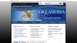 Oklahoma Tax Commission - Home - State of Oklahoma