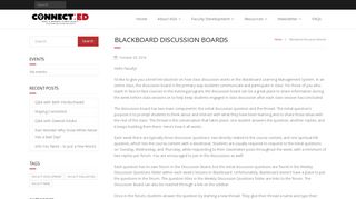 Blackboard Discussion Boards | OKWU AGS Faculty