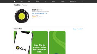 Ola Cabs on the App Store - iTunes - Apple