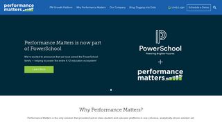 Performance Matters: Teacher & Student Data for Higher Achievement