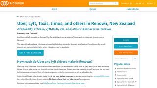 RideGuru - Rideshares, Uber, Lyft, Ola, Didi available in Renown ...