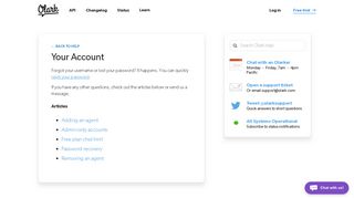 Olark Chat Login and Account Support
