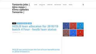 HESLB loan allocaion for 2018/19 batch 4 Four - heslb loan status ...