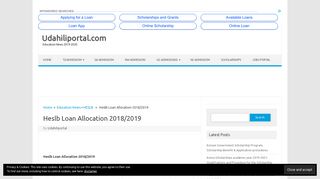 Heslb Loan Allocation 2018/2019 | Udahiliportal.com