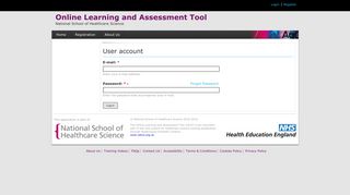 User account | Online Learning and Assessment Tool