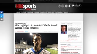 WholeHogSports - Video highlights: Arkansas OLB/DE offer Catrell ...