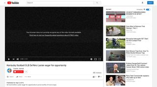 Kentucky football OLB De'Niro Laster eager for opportunity - YouTube