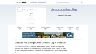 Olc.alabamafirecollege.org website. Alabama Fire College Online ...