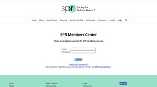 old-login – Society for Pediatric Research