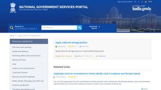 Apply online for old age pension | National Government Services Portal