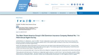 The Main Street America Group's Old Dominion Insurance Company ...