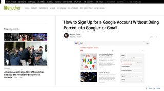How to Sign Up for a Google Account Without Being Forced into ...