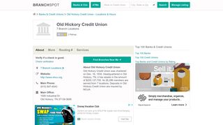 Old Hickory Credit Union - 7 Locations, Hours, Phone Numbers …
