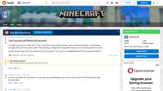 Can't access old Minecraft account : Minecraft - Reddit