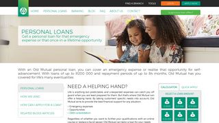 Personal loans | Online Loans | Debt Consolidation Loan - Old Mutual