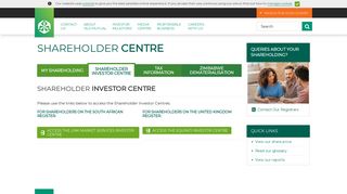 Shareholder Investor Centres in South Africa & UK | Old Mutual